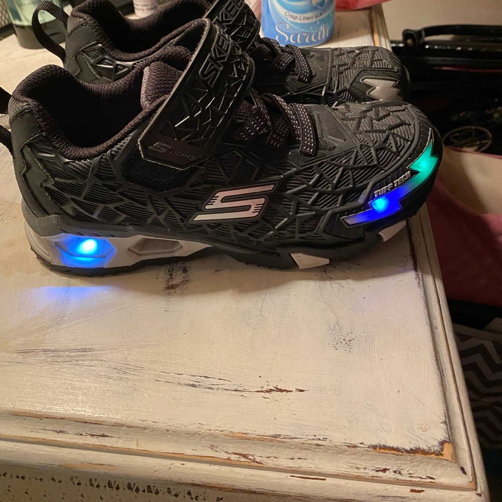 Sketchers S-Lights Water Repellent Light Up Boys Sneakers